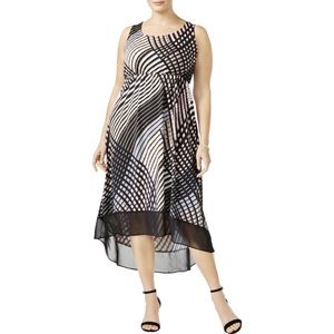 NY Collection Printed High-Low Maxi Dress NWT 2X